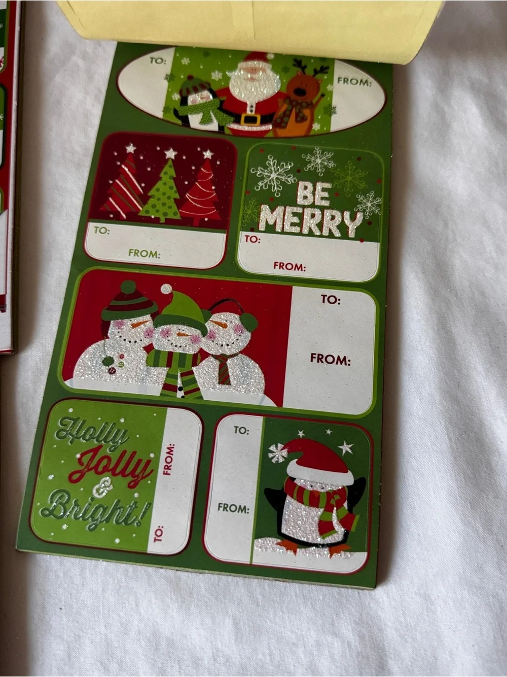 Christmas Gift Tag Sheets - Red and Green Holiday Labels
